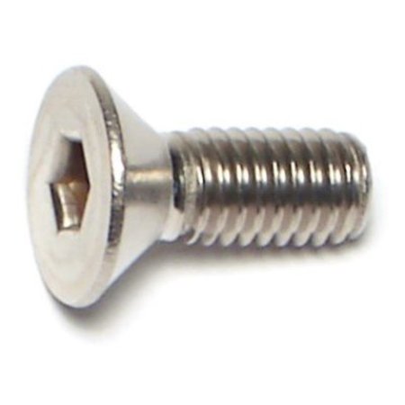 Midwest Fastener #10-32 Socket Head Cap Screw, 18-8 Stainless Steel, 1/2 in Length, 20 PK 72092
